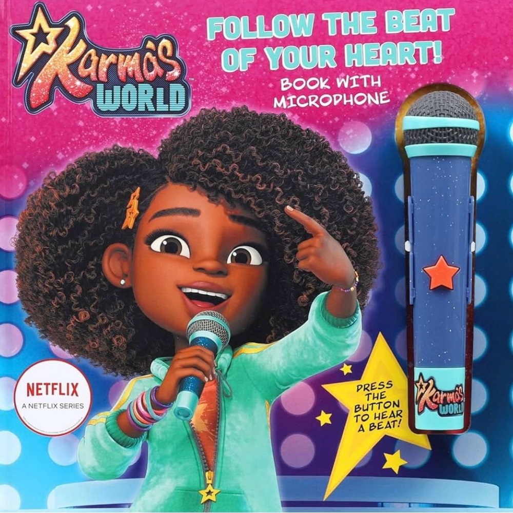 Book with Blue Microphone